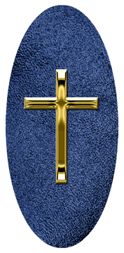 DG5000-510-GD-SH-BL Gold Single Cross Shimmer Blue